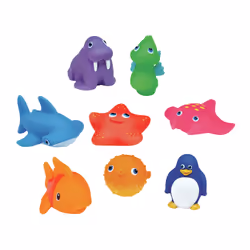 Munchkin 8 Squirtin’ Sea Buddies, Jouet de bain, Garçon/Fille, 0,75 an(s), Multicolore