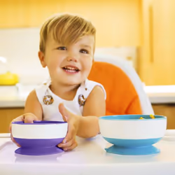 Munchkin Stay Put Suction Bowls 6 mois Bleu, Vert, Violet - Vue supplémentaire 6