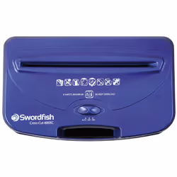 Swordfish 800XC destructeur de papier Destruction croisée 72 dB 22,5 cm Noir, Bleu