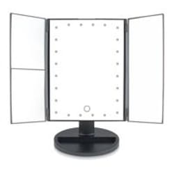 Rio MMFD miroir de maquillage Autonome Rond Noir, Argent