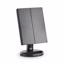 Rio MMFD miroir de maquillage Autonome Rond Noir, Argent