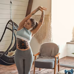 Bodi-Tek BT-ABTR5 stimulateur musculaire électronique Plaque d'autocollants Noir