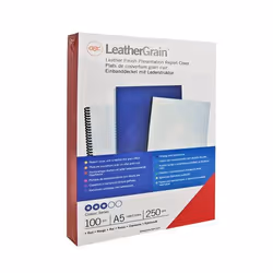 GBC Plats de couverture LeatherGrain 250 g/m² noir (25)
