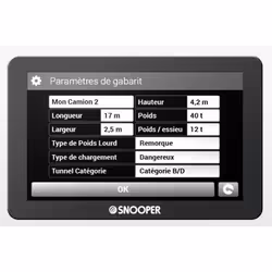 Snooper PL6600 navigateur Fixé 325 g Noir