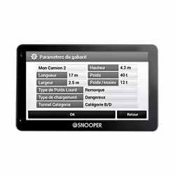 Snooper PL2200 navigateur Fixé 10,9 cm (4.3") LCD 135 g Noir