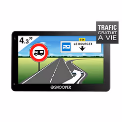 Snooper CC2200 navigateur Fixé 10,9 cm (4.3") LCD 135 g Noir