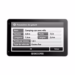 Snooper CC2200 navigateur Fixé 10,9 cm (4.3") LCD 135 g Noir