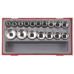 Jeu de douilles Teng Tools TT1217-6; 17 des unités; 1/2''; 10-32mm