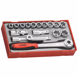 Jeu de douilles Teng Tools TT1218; 18 unités
