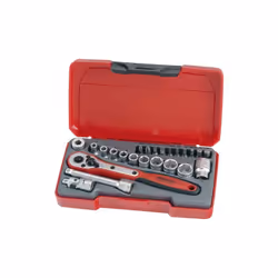 Jeu de clés à douille, 1/4, T1424, 24 pièces | TENGTOOLS 167920107