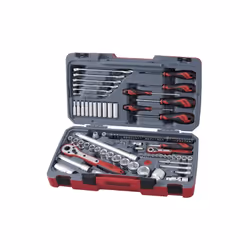 Jeu d'outils 1/4'' et 1/2'' Teng Tools TM095 Jeu de 95 pièces, à utiliser par ex. dans le secteur de la construction. L'ensem ...
