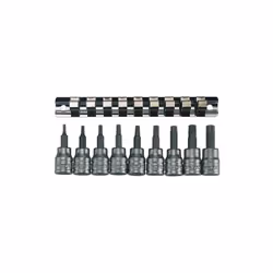 Le modèle 3/8 » M3813TX jeu de clés à douille de Tengtools se compose de 9 pièces, qui sont présentées dans une bande métalli ...