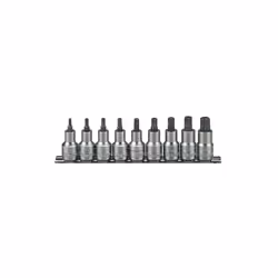 ensemble de 9 sockets TX modèle M1213TPX par Tengtools. Convient pour les fentes internes hexagonales et les vis de centrage. ...