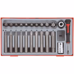 Jeu d'accessoires de tournevis Teng Tools TTTX23; 23 unités
