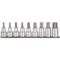 Jeu de douilles hex sur rail 1/2 10 pcs Teng Tools M1209AF