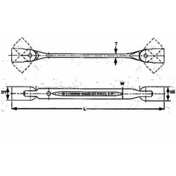 Tengtools - Clé articulée double, 8x9 650809