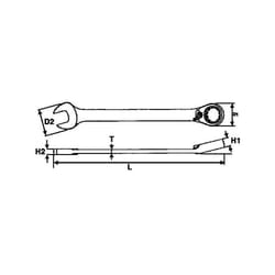 Tengtools - Clé mixte à cliquet réversible, 9mm 600509R