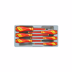 Le jeu de tournevis isolés Tengtools Model MDV906N se compose de 6 pièces avec une isolation allant jusqu’à 1000 volts DC. Co ...