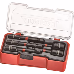 Jeu de supports de douilles à chocs pour tournevis, 5 pièces. Teng Tools TJNS05 Jeu de 5 supports de douilles à chocs pour to ...