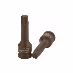 Tengtools Hexagonal Torx Impact Cup Modèle 921230TX-C série régulière et métrique, en chrome-molybdène. >Dimensions : D1 : 6, ...