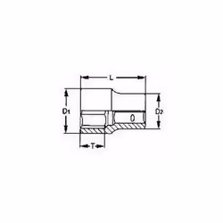 1/4 » Impact Cup Model 960513-C de Tengtools . Caractéristiques : Fabriqué en chrome-molybdène Séries régulières et métriques ...