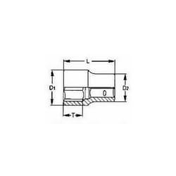 Douilles à chocs, 1/4, 13mm Tengtools 960513-C 132430505