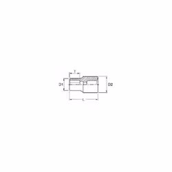 1/4 » Clé hexagonale modèle M140507-C de Tengtools . Clé métrique et régulière en chrome vanadium avec finition mate. DIN 312 ...