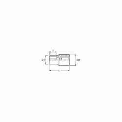 Tengtools 1 /4 M140512 » clé hexadécimale . Clé métrique et régulière en chrome vanadium avec finition mate. DIN 3124/ISO 272 ...