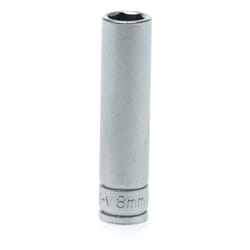 Douille longue 6 pans avec tige 1/4'' 8 mm