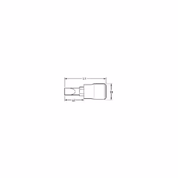 Tengtools 1 /4 » Flat Tip Socket model M141404-C .Fabriqué en chrome vanadium avec une finition mate. DIN 5264 Mesures : L1 : ...