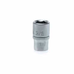 Douilles en pouces, avec un trou de travail hexagonal. Fabriqué en acier au chrome-molybdène. Chromé mat. Longueur 25 mm. Con ...