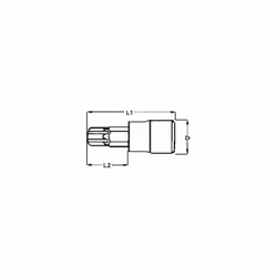 Tengtools TX 3/8 » clé à douille avec pointe TX . M381230T-C Modèle.Fabriqué en chrome vanadium avec une finition mate. Dimen ...