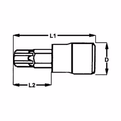 Tengtools S2 3/8 » Clé à douille Allen . M381507-C ModèleFabriqué en chrome vanadium avec une finition mate. Dimensions : tai ...