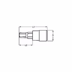 Tengtools 1/2 » Clé hexagonale Torx . M122506A-C de Tengtools. Série longue et adaptée aux trous intérieurs hexagonaux . Fabr ...