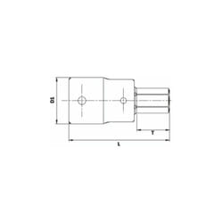 Douille hexagonale, 22 mm Tengtools M341522-C 231380403
