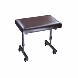 Tabouret Repose-Jambes - Beaumont - Configuration Avec Roulettes - Vinyle - Réglable en hauteur - Vintage