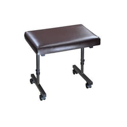 Tabouret Repose-Jambes - Beaumont - Configuration Avec Roulettes - Vinyle - Réglable en hauteur - Vintage