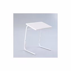 Table portable pliante - Valet - Blanc - Plateau inclinable - Hauteur réglable - Léger