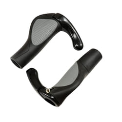 Poignee vtt clarks ergonomique avec embout noir/gris 130mm (pr)