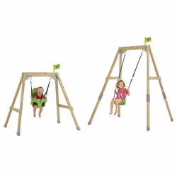 Mon Premier Portique Tp Toys « Forest Acorn » 2 En 1 Fsc Balancoire / Fauteuil Bebe / Kit DAncrage H.200 Cm