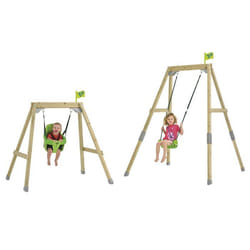 Mon Premier Portique Tp Toys « Forest Acorn » 2 En 1 Fsc Balancoire / Fauteuil Bebe / Kit DAncrage H.200 Cm