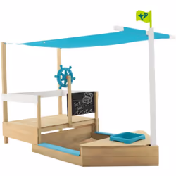 BAC A SABLE BATEAU PIRATE AHOY TP TOYS 180 x 92 x 118 CM REF 619 Il est temps de mettre les voiles ! Dirigez le bateau à l'ai ...