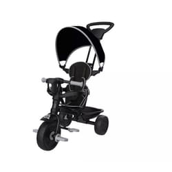 Tricycle 4 En 1 - Mookie - 708CB - Gris - Siège Rembourré - Pare-Soleil Rétractable - Poignée Amovible