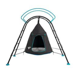 Balançoire tente avec structure OVNI en métal H201cm noir