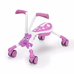 Porteur enfant pliable 4 roues SCRAMBLEBUG BUBBLEGUM en Métal