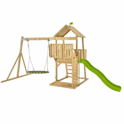 AIRE DE JEUX BOIS KINGSWOOD TP TOYS TOUR / ECHELLE / PLATEFORME / BALCON / BAC A SABLE / KIT D'ANCRAGE / TOBOGGAN / BRAS PORT ...