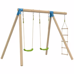 PORTIQUE AMANDIER TP TOYS 2 BALANCOIRES / ECHELLE CORDE / KIT D'ANCRAGE H.190 CM REF 230PE Découvrez notre gamme de balançoir ...