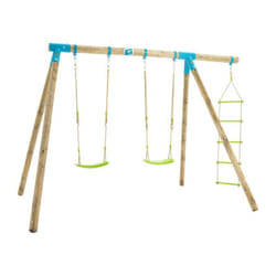 Portique gineste Tp Toys 2 balancoires / echelle corde / kit d'ancrage h.209 cm