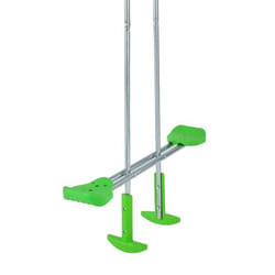 Balançoire vis-à-vis pour portique bois rond en métal D100cm gris