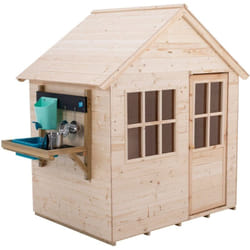 Tp Toys - Maisonnette cabane enfant refuge avec cuisine extérieure bois fsc®